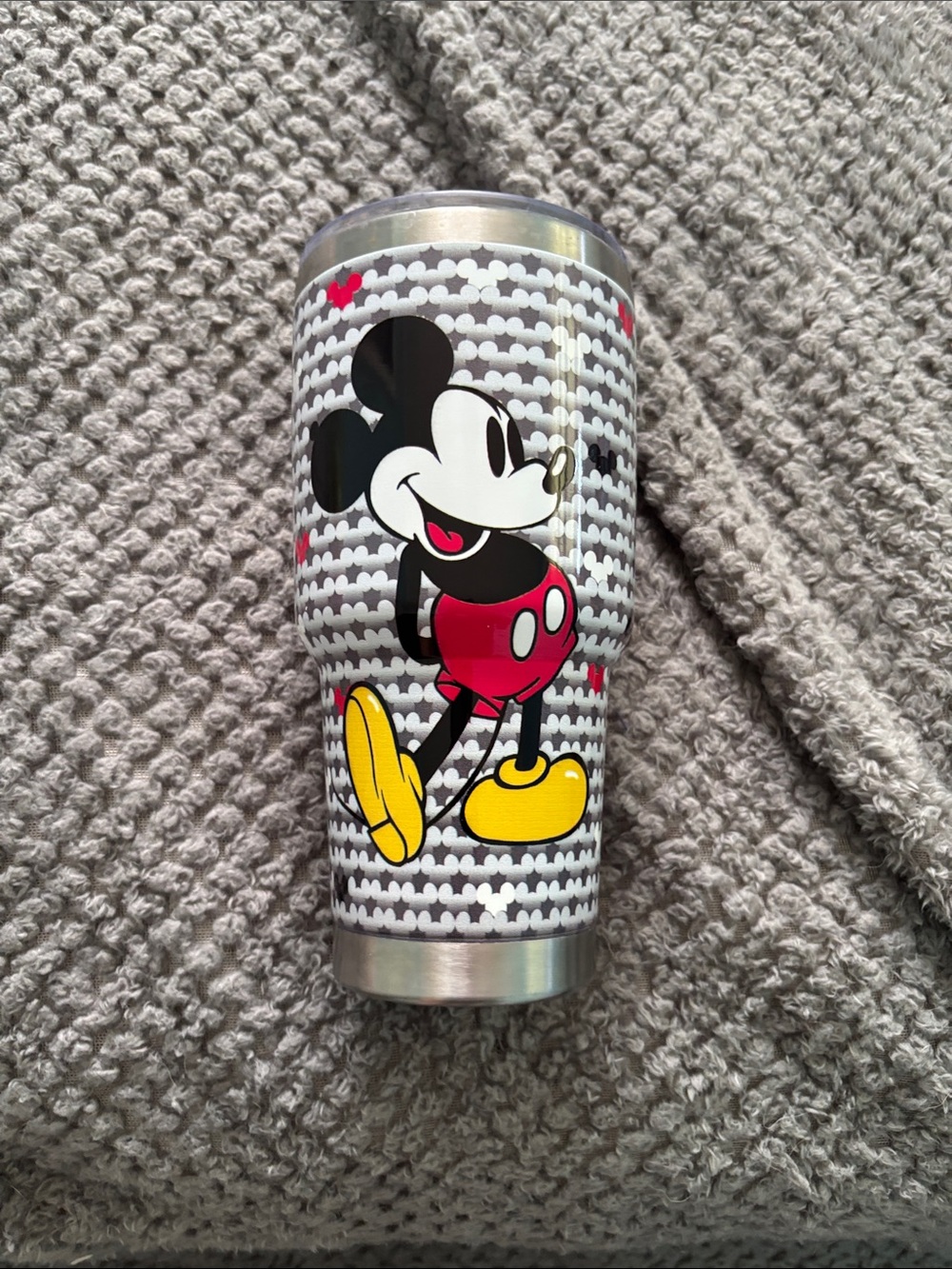Disney Mickey Mouse Stainless Steel Travel Tumbler - Black/White/Red/Yellow